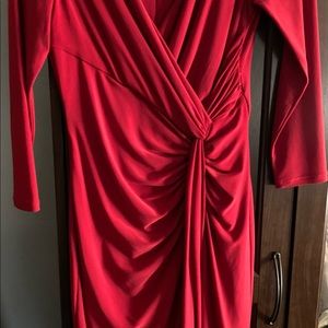Red Ralph Lauren long sleeve dress